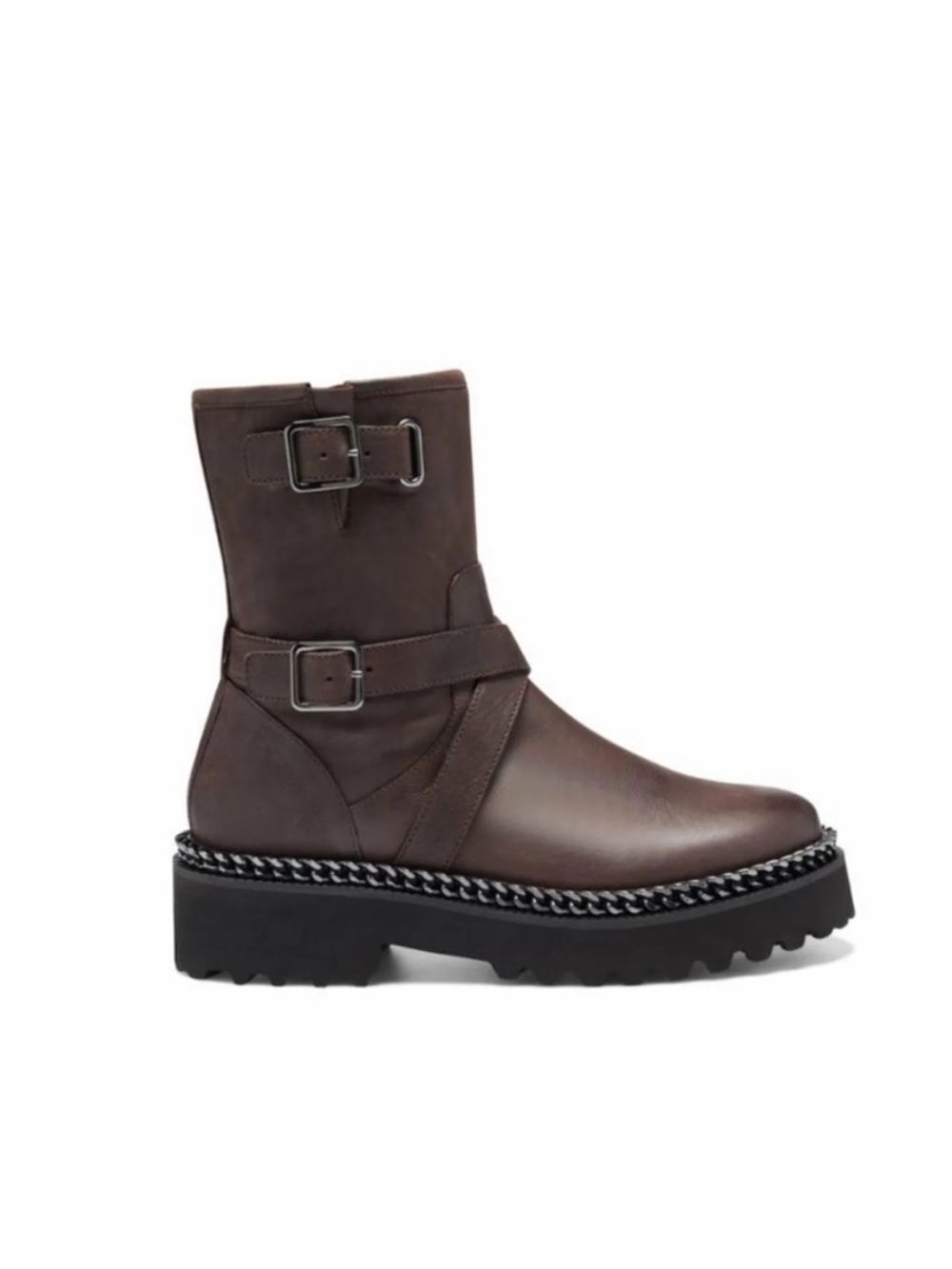 Vince Camuto Messtia Grizzly Brown Motorcycle Boot Size 6.5